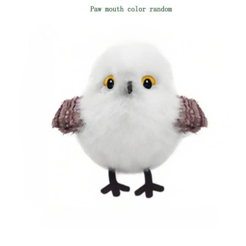 

Pet Interactive Flapping Chirping Bird Cat Toy USB Rechargeable Touch Claw Activated Soft Plush Material for Pet белый