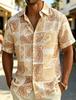 Men's Classic Bohemian Paisley Print Casual Shirt, Breathable Top For Summer Leisure Beach Gathering And Daily Everyday Wear