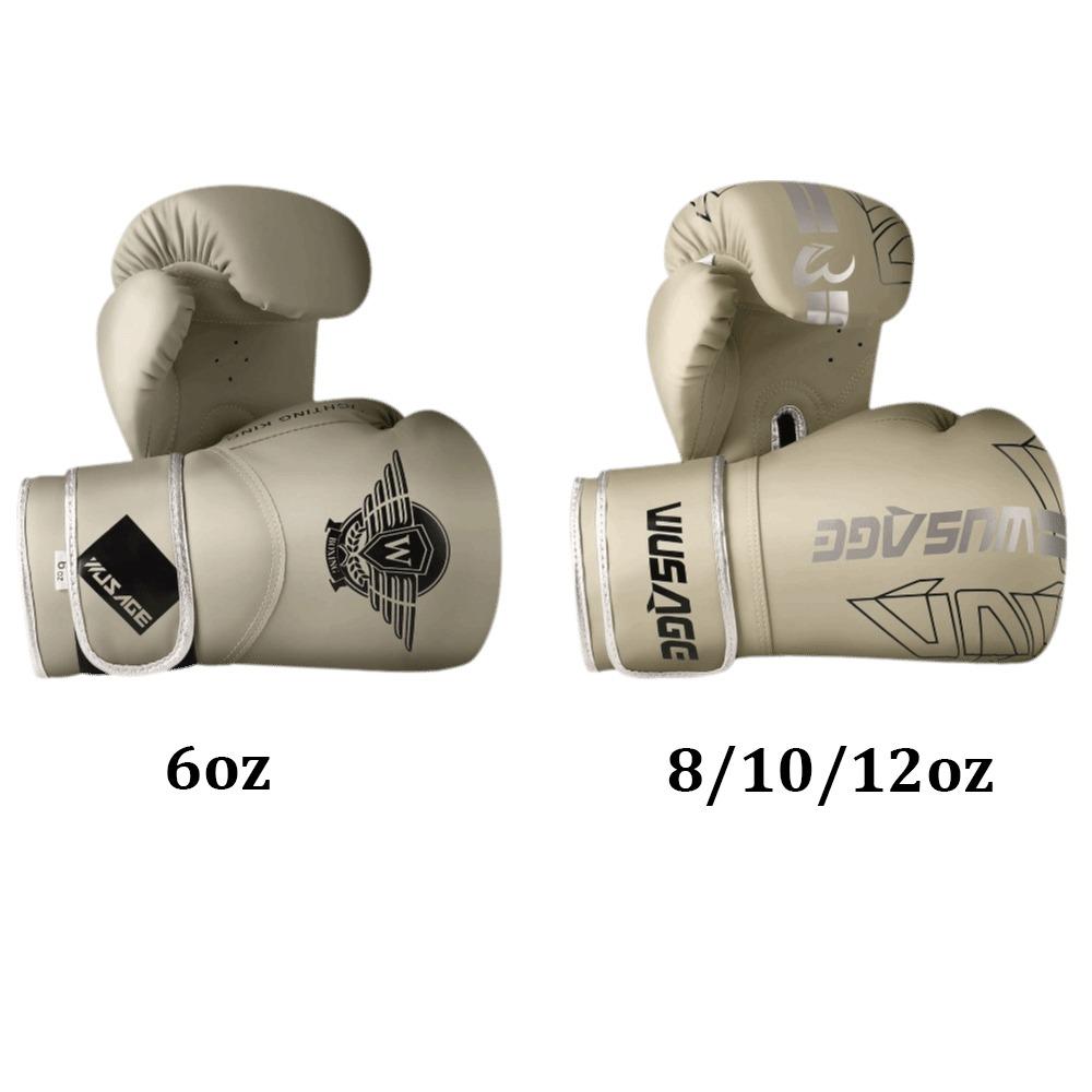 

ПУ Боксерские перчатки Дышащие Боевые перчатки Модные Тренировочные перчатки для бокса для Муай Тай 6oz шампанского