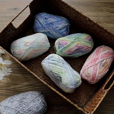 40g/Roll Silk Thread Bag Doll Gradient Color Handmade Woven Duan Dyed Yarn Soft Crocheting DIY Crafting For Sweater Hat Scarf