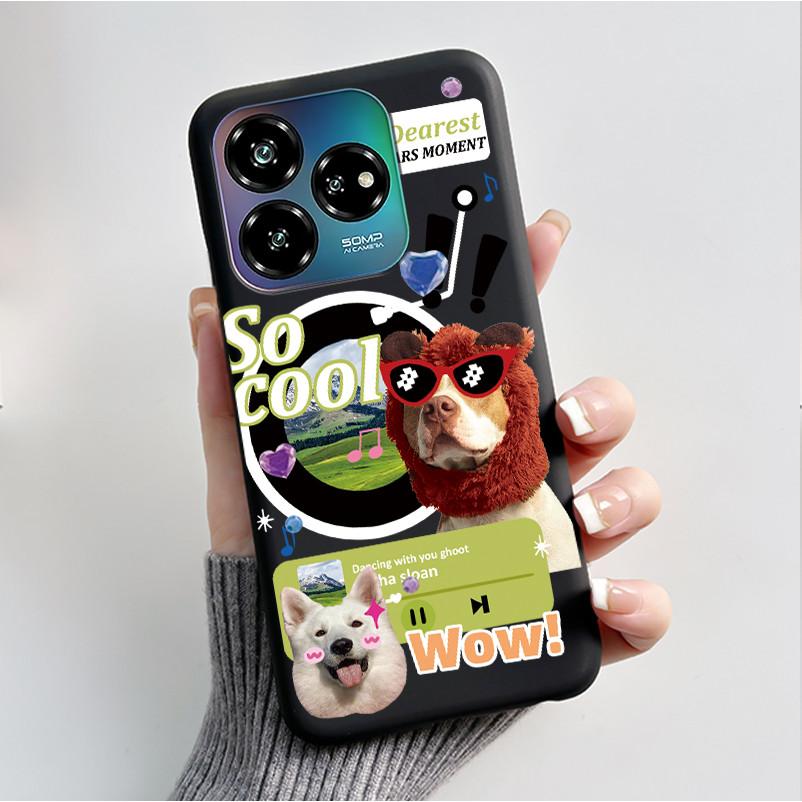 Case For ZTE Blade V60 Design 4G/Blade V60 Vita/Nubia V60 Design/Axon 60 Lite Soft Silicone Black Cover Cute Flower Cartoon Case