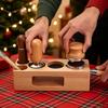 Coffee Tamping Station Espresso Press Hammer Storage Non-Slip Wood Espresso Organizer Stand Coffee Portafilter Tamping Holder