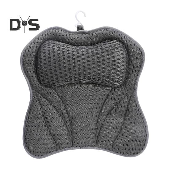 Badewannenkissen mit 6 Anti-Rutsch-Saugern Badekopfstütze mit 4D-Air-Mesh-Gewebe Nacken- und Rückenstütze Badekissen Entspannendes Badezubehör