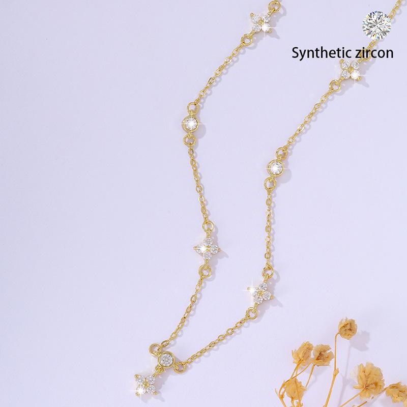 

New Star High-End Four-Leaf Clover Clavicle Necklace - Elegant Women s Choker Jewelry