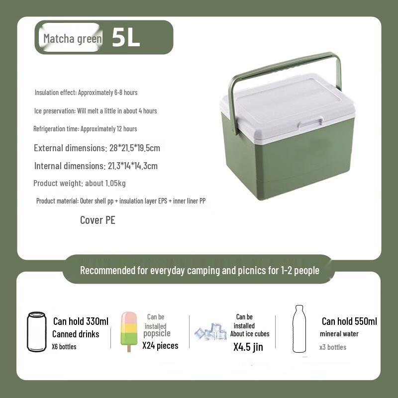 Linpan 5L Insulated Cooler Box