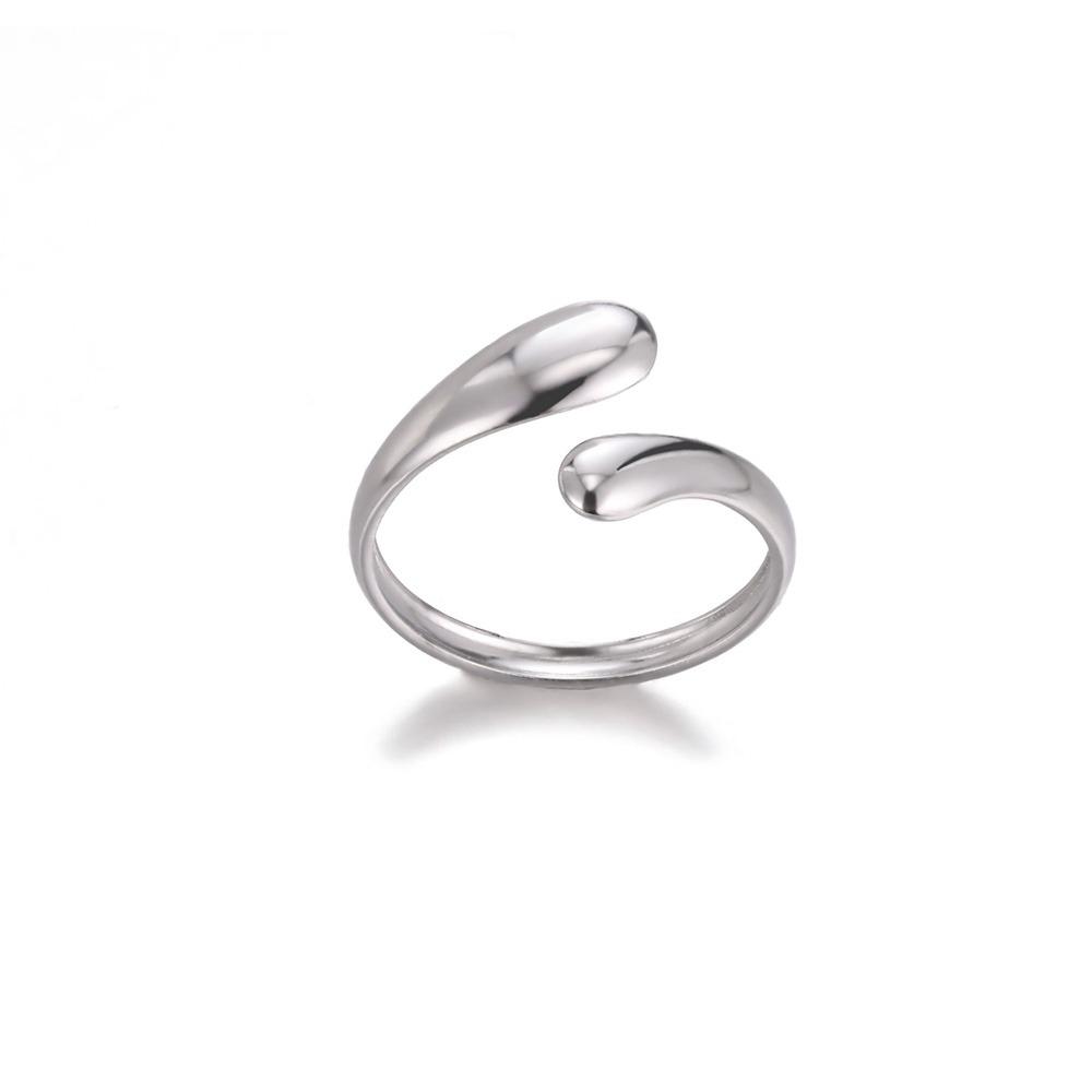 Smooth Hug Rings For Women Gold Color Stainless Steel Geometric Adjustable Ring Wedding Engagement Rings Jewelry Gift