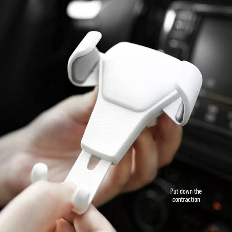 Gravity-Activated Car Phone Holder, Automatic Lock for Air Vent Mount