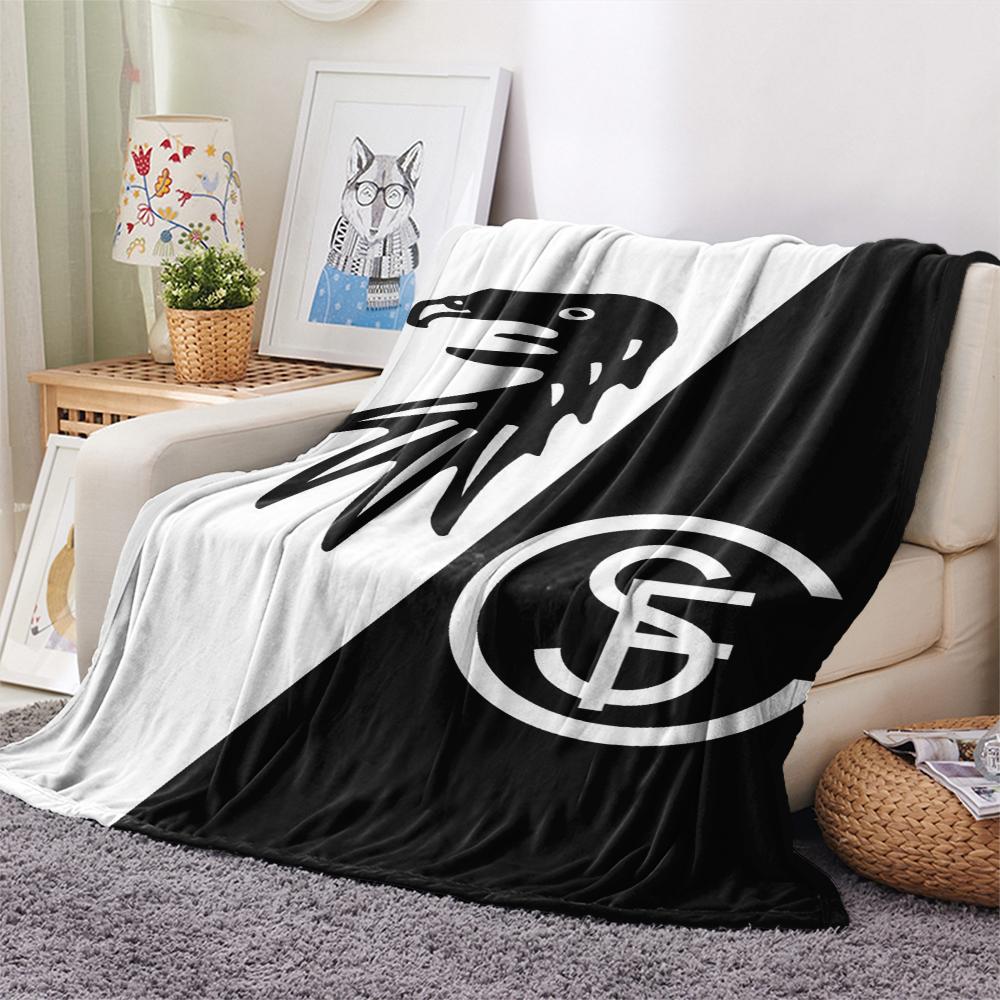 1pc SC Freiburg Print Flannel Blanket, High Quality Comfortable for All Seasons, Home Decor, Warmth and Comfort, Perfect for Christmas Gifts80