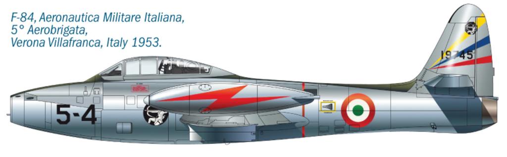 Italeri Scale American Thunderjet Plastic Model Kit IT1321 1/72 F-84G (Airplane)