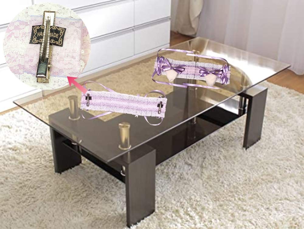 3WAY Cat Ear Head Dress Lolita Cat Ears Super Cute Cat Ears Maid Headband Ribbon Cosplay Cosplay lolita [SRrabbit] (Light Blue)