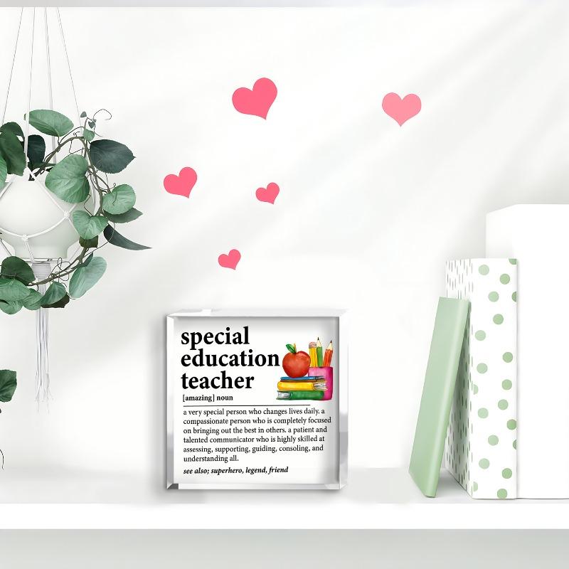 Special Education Teacher Plaque - Heartfelt Definition Gift for SPED Educators