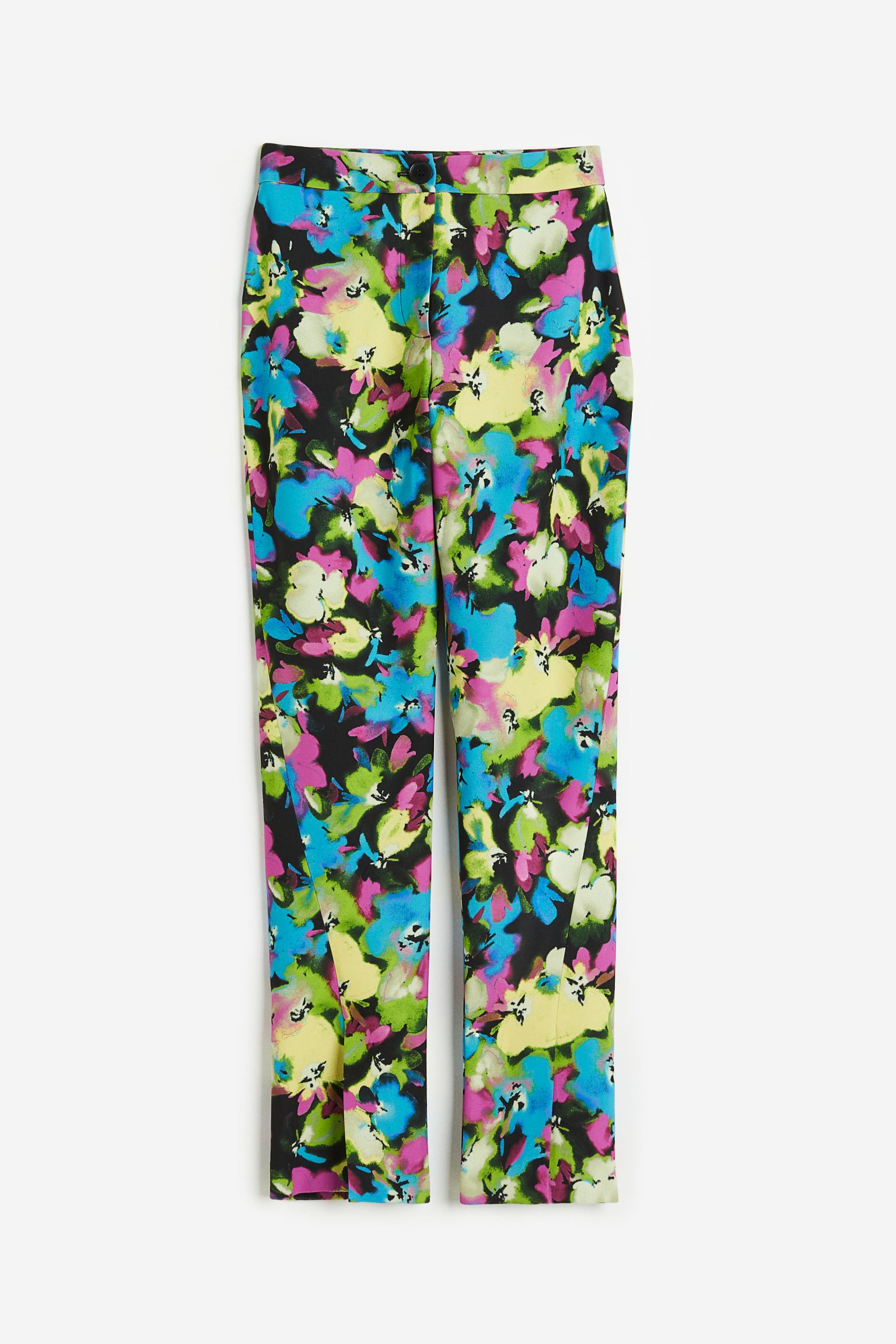 

Slit-hem patterned trousers