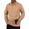 Men's Solid Color Sports Button Lapel Long Sleeve Tops Men's Casual Fashion Long Sleeve Tops
