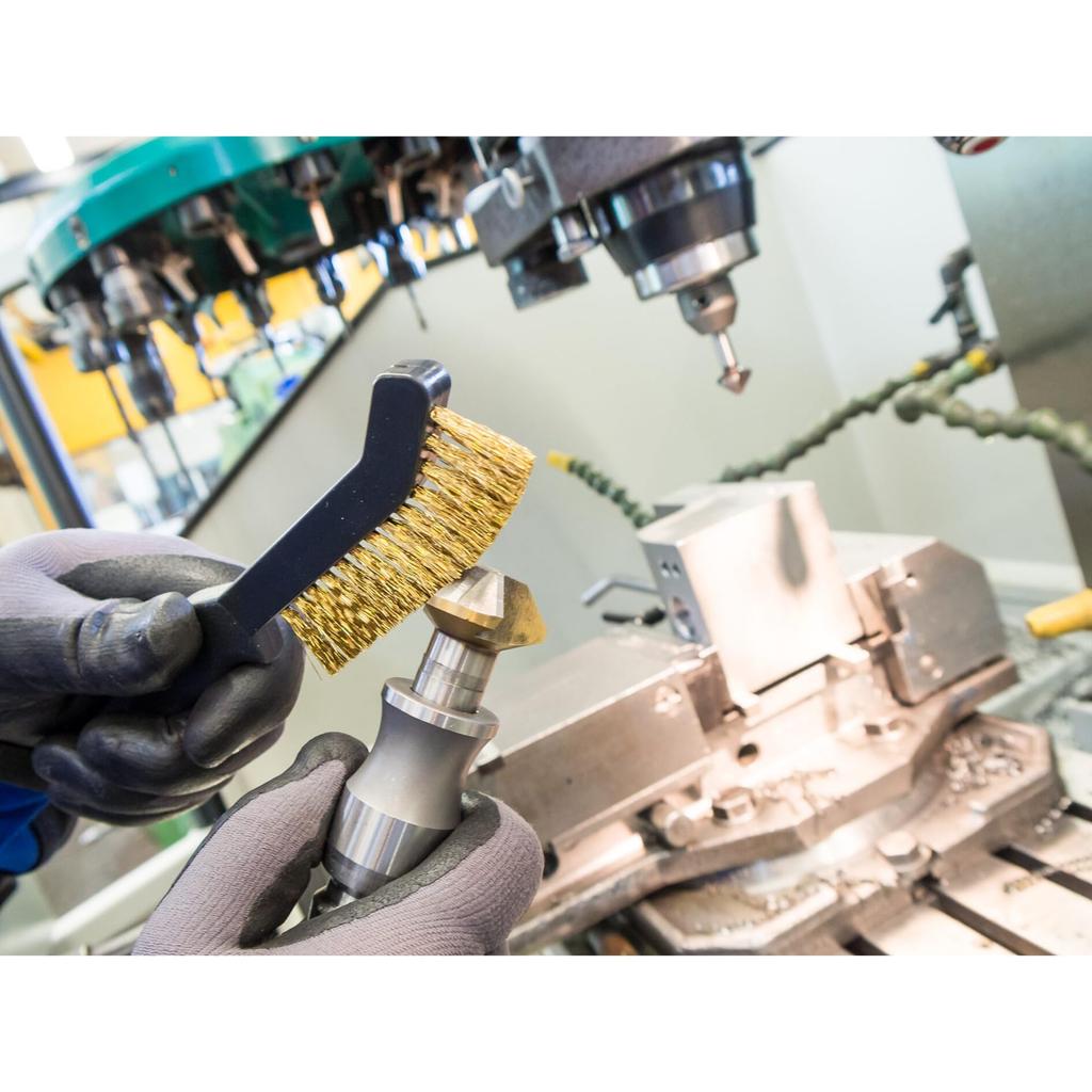 HAZET Brake Caliper Brass Brush for Aluminum Brake Brake Scratch Caliper Maintenance with Hanging Made In Germany 4968-3 Brush, Calipers, Cleaning,