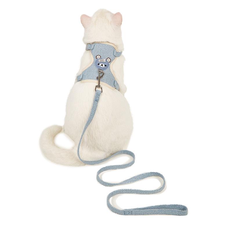 Pet Leash Vest: Anti-Escape Mesh Harness for Cats, Small Dogs & Rabbits