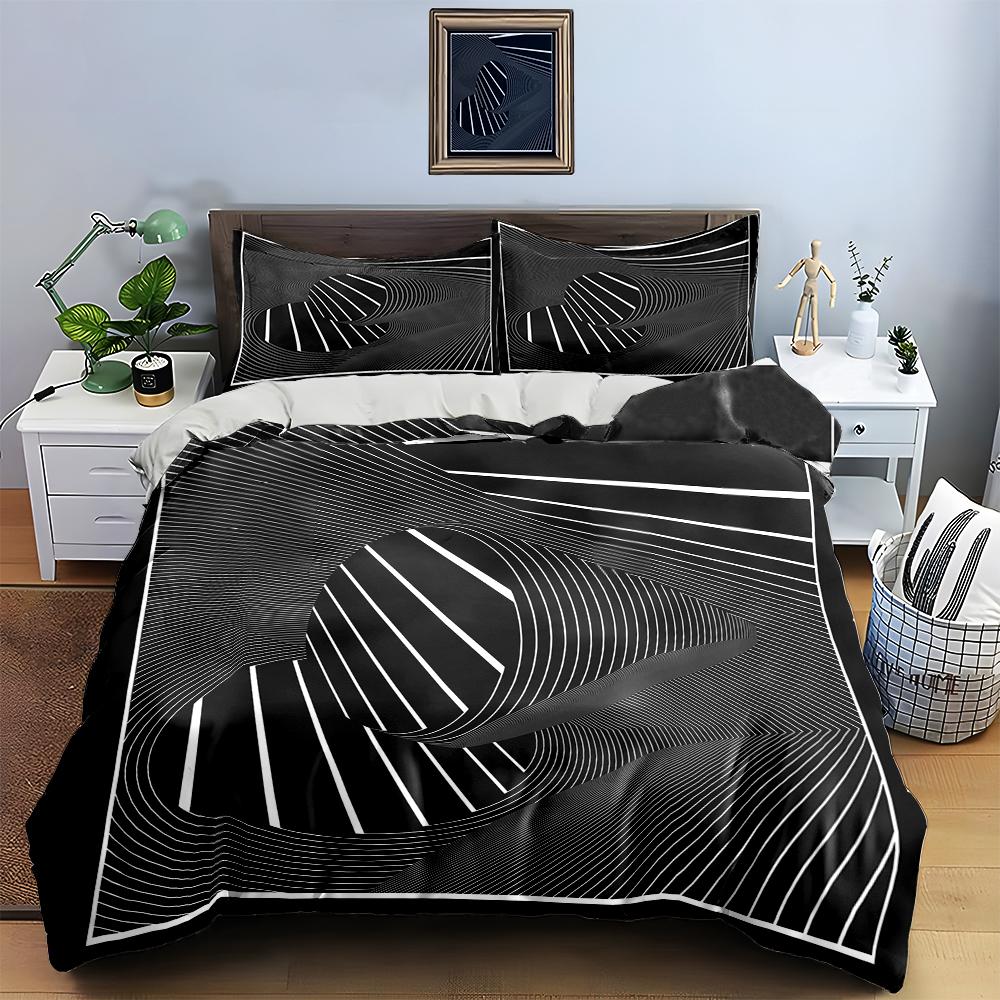 Abstract swirling lines Bedding Duvet cover sets Duvet covers Pillowcases gifts (1 * Duvet Cover 2 * Pillowcases, without duvet insert)