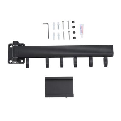 Wall Mounted Clothes Drying Rack Retractable Laundry Drying Rack for Balcony Bedroom Black