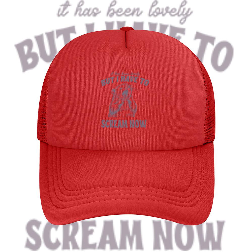 Screaming animal text illustration lovely Baseball Cap Anime Graphic Hats Adult Unisex Women Sports Outdoor