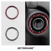 For Mercedes Benz W204 W205 A C Class GLA CLA GLC Ignition Switch Key Hole Ring Trim Carbon Fiber Sticker Car Interior Accessory