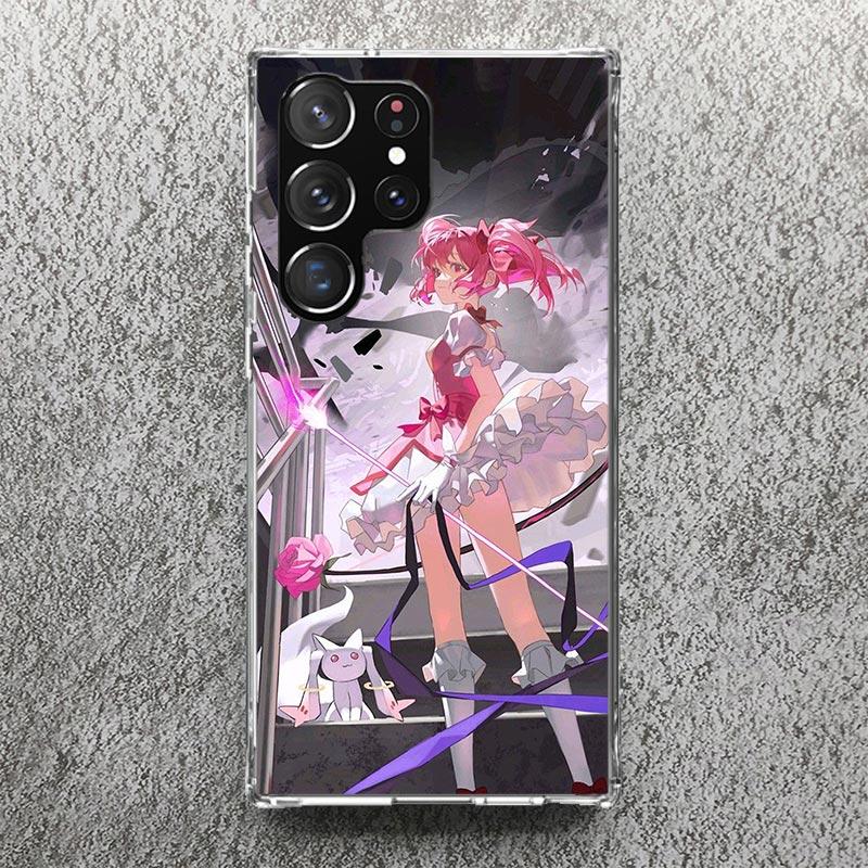 

Madoka Magica Anime Print Soft Case for Samsung Galaxy S25 S24 S23 S22 Ultra S21 Plus S20 FE Phone Shell S10 + Edge Cover Samsung S25 Edge