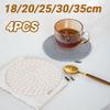 4Pcs 18-33cm Table Placemats Set Large Hot Pads Boho Bohemian Drink Coasters Countertop Protection