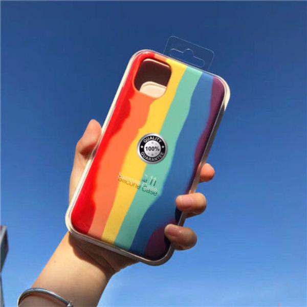 Pouzdro na telefon Rainbow Stripe pro Apple iPhone 14 13 12 Pro Max 11 6s 7 8 Plus XS MAX XR Mini 12pro silikonový kryt