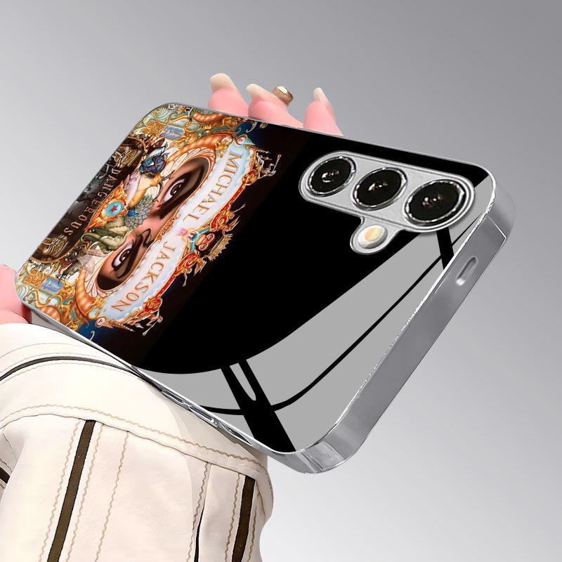 Danger Album Pattern 2D Phone Case for Samsung S26 S25 S24 S23 S22 S21 S20 A56 A36 A16 - Electroplated Glass Protective Cover