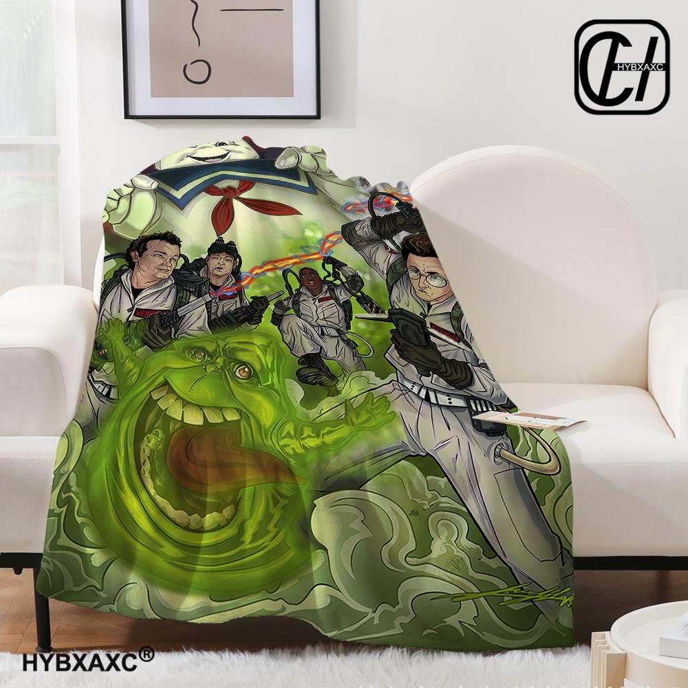 G-Ghostbusters Cartoon-Druckdecke Warme Flanelldecken Weich und Bequem Decke für Zuhause und Reisen Bettwäsche Geburtstagsgeschenk