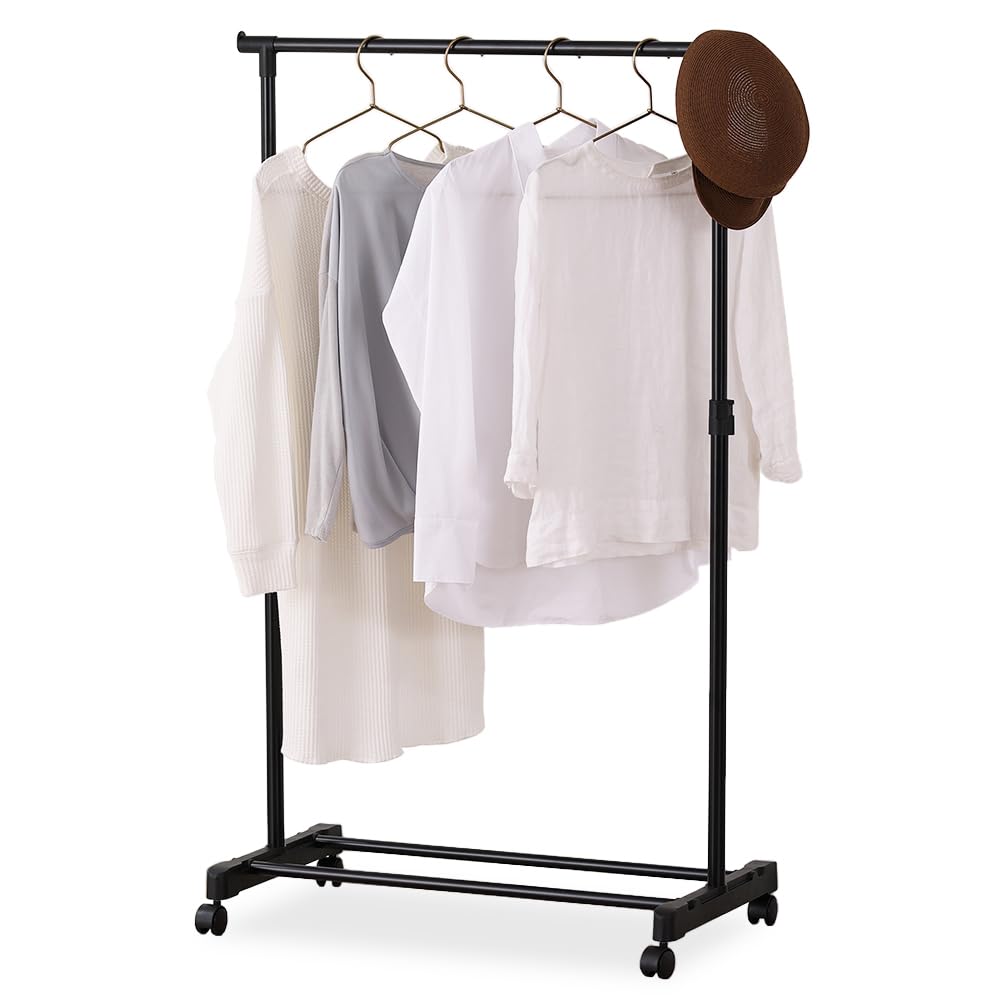 11 outerwear IRIS OHYAMA Hanger Pipe Width 80 x Depth 40 x Height Height Matte Easy Single Black [Weight capacity pieces] Rack, Hanger,