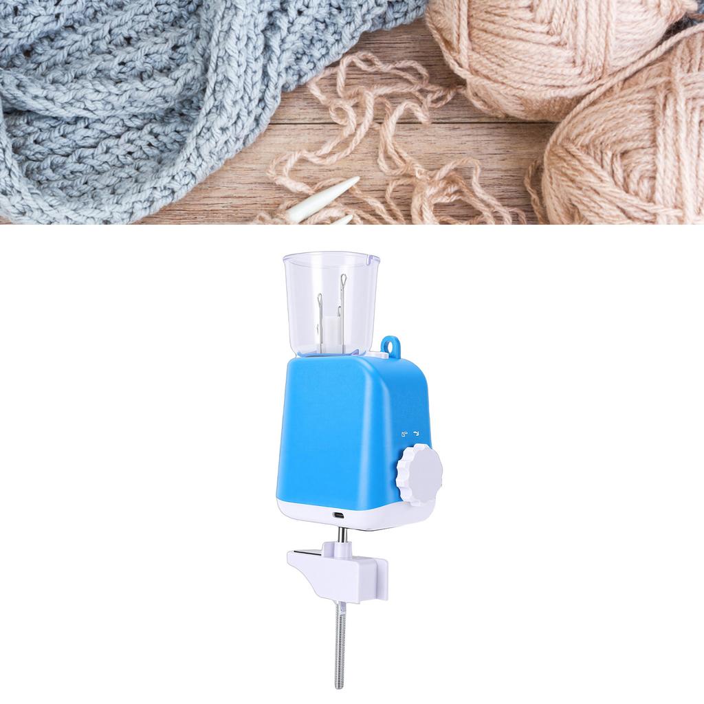 Electric Cord Knitting Machine with Tension Control Automatic Rope Braiding Machine for Crochet Crafts Blue