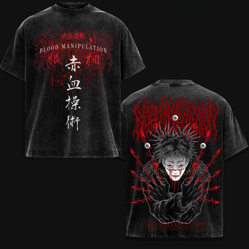 

Футболка Choso Jujutsu Kaisen Аниме Y2k Манга Стирка Хлопок Мужская Женская Одежда Повседневная Короткий Рукав Оверсайз Футболки Топы S чёрный