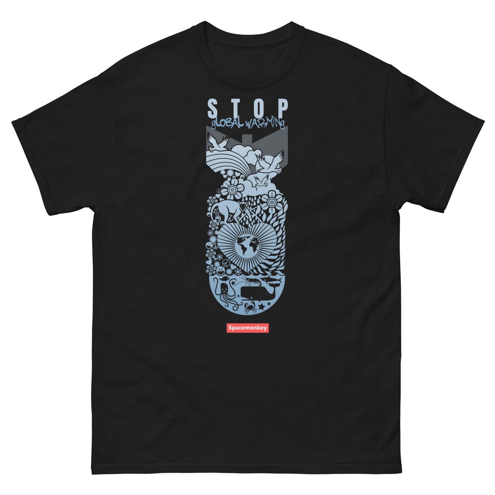 Stop Global Warming - SpaceMonkey Unisex T-Shirt 3XL