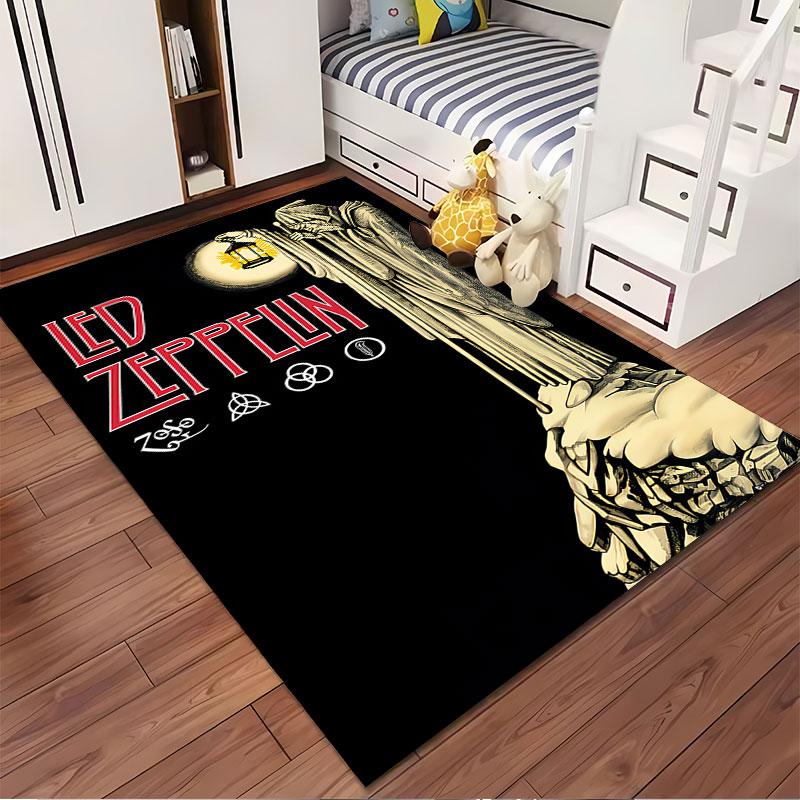 Led Zeppelin Hermit Design Carpet suitable as a non-slip mat for the living room or bedroom sofa