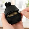 Mini Doll Backpack 8cm Fabric Double Layer Coin Purse Small School Bag Toy Accessory with Zipper Closure for Dolls