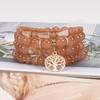 Bohemian Ethnic Beaded Bracelet with Tree of Life Pendant