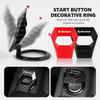 VIJT4 Car One Click Engine Start Stop Switch Button Protective Cover Ignition Device Cover For Fabia Kodiaq Kamiq Superb Yeti