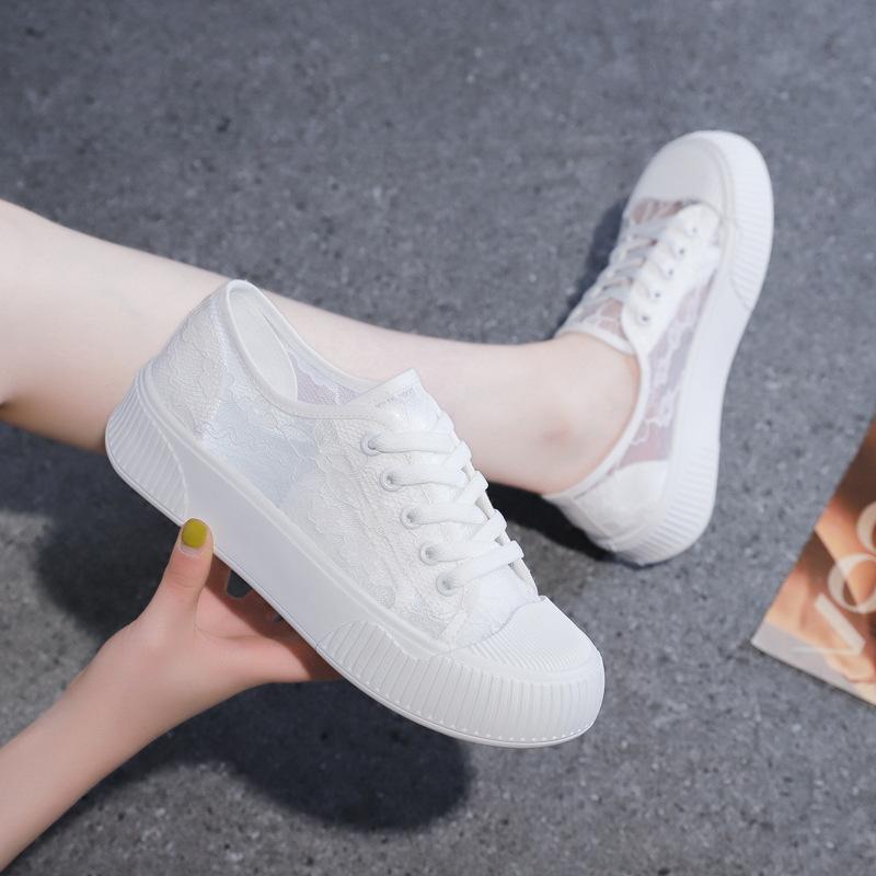 Little White Shoes Women's Summer 2025 New Student Versatile Casual Women's Sports Korean Version Thick Baseplate Shoes 99