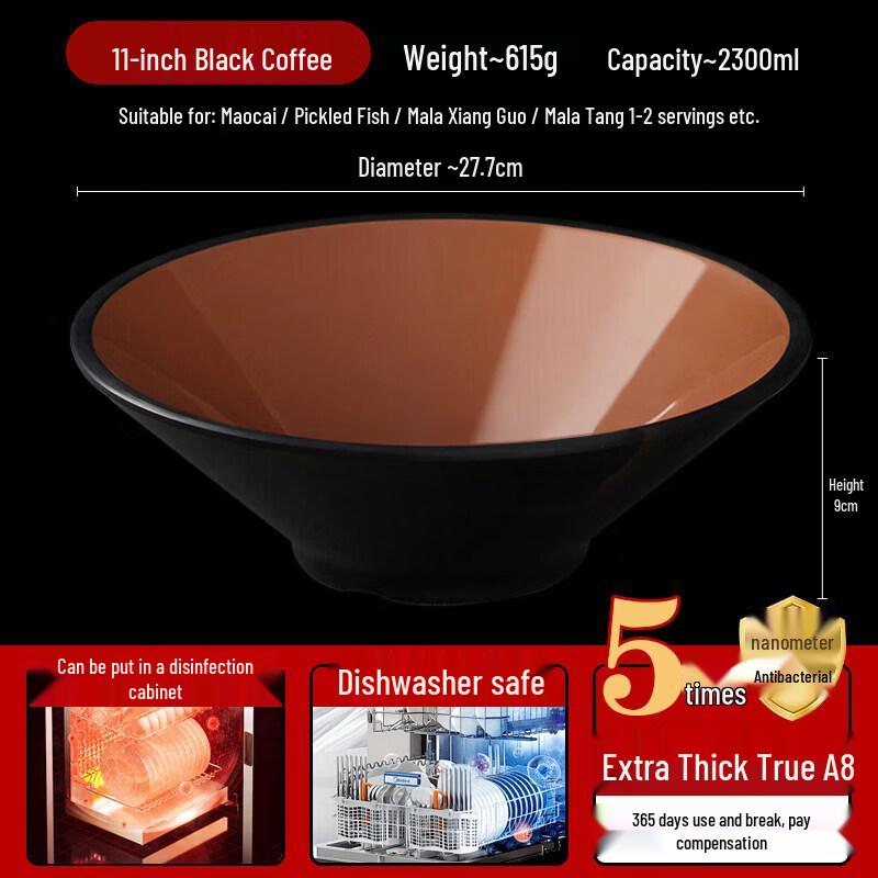 Qiwai A8 Commercial Melamine Noodle Bowl