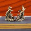 Vintage Solid Brass Galloping Horses Statue Feng Shui Chinese Figurine Retro Desktop Office Decor Collectible Art Ornament