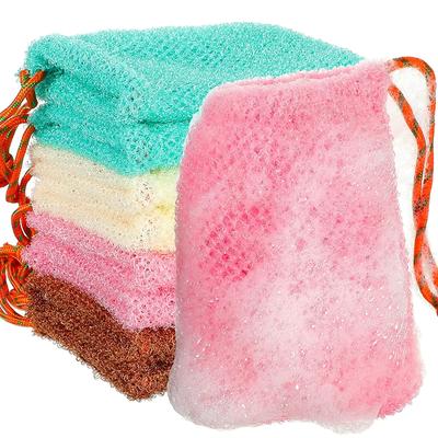 Verdicken Sie die Nylon-Seifenspartasche, Beutel, Seifensäcke aus Schaumgummi, Peeling-Seifennetzbeutel für die Duschseifenhaltertasche