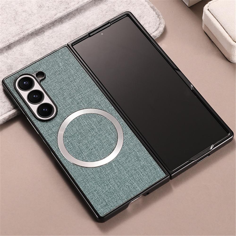 Magnetic Phone Case For Samsung Galaxy Z Fold 7 6 5 4 3 For Magsafe Wireless Charge Silid Color All Inclusive Shockproof Cover