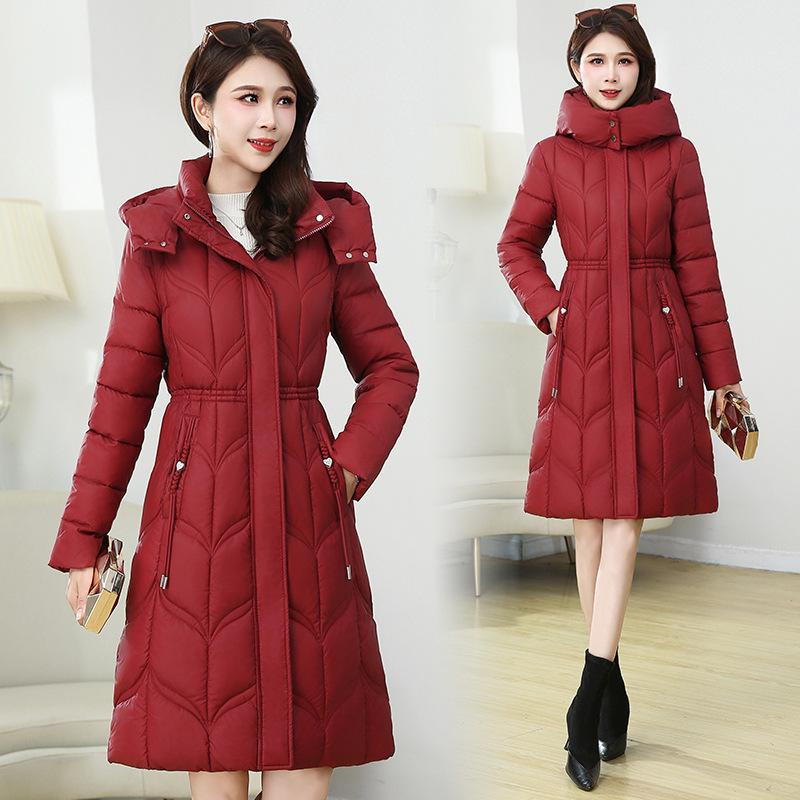 Down padded jacket women's mid-length style thickened 2025 new fashion winter slim jacket slimming padded jacket