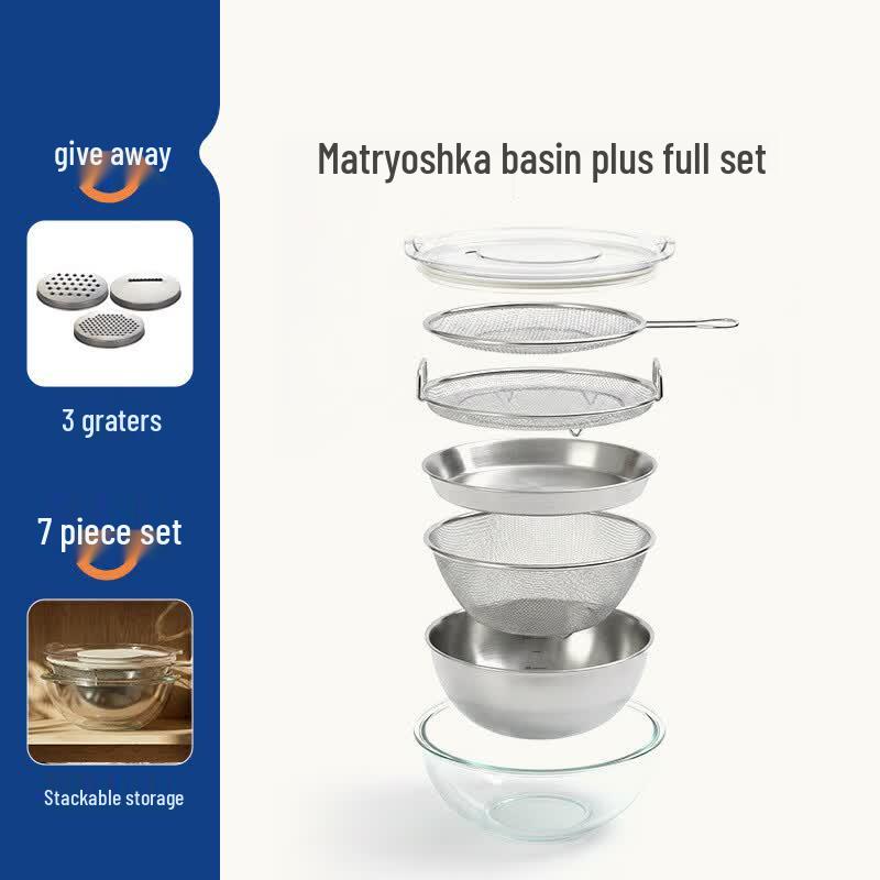 LISM Stainless Steel Nesting Basin Set