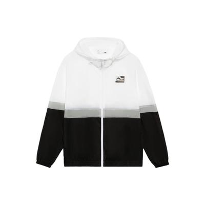 Sports Life Series Color Block Loose Fit Small Logo Hooded Windbreaker Jacket Men Jackets Multicolor AFDS309-3