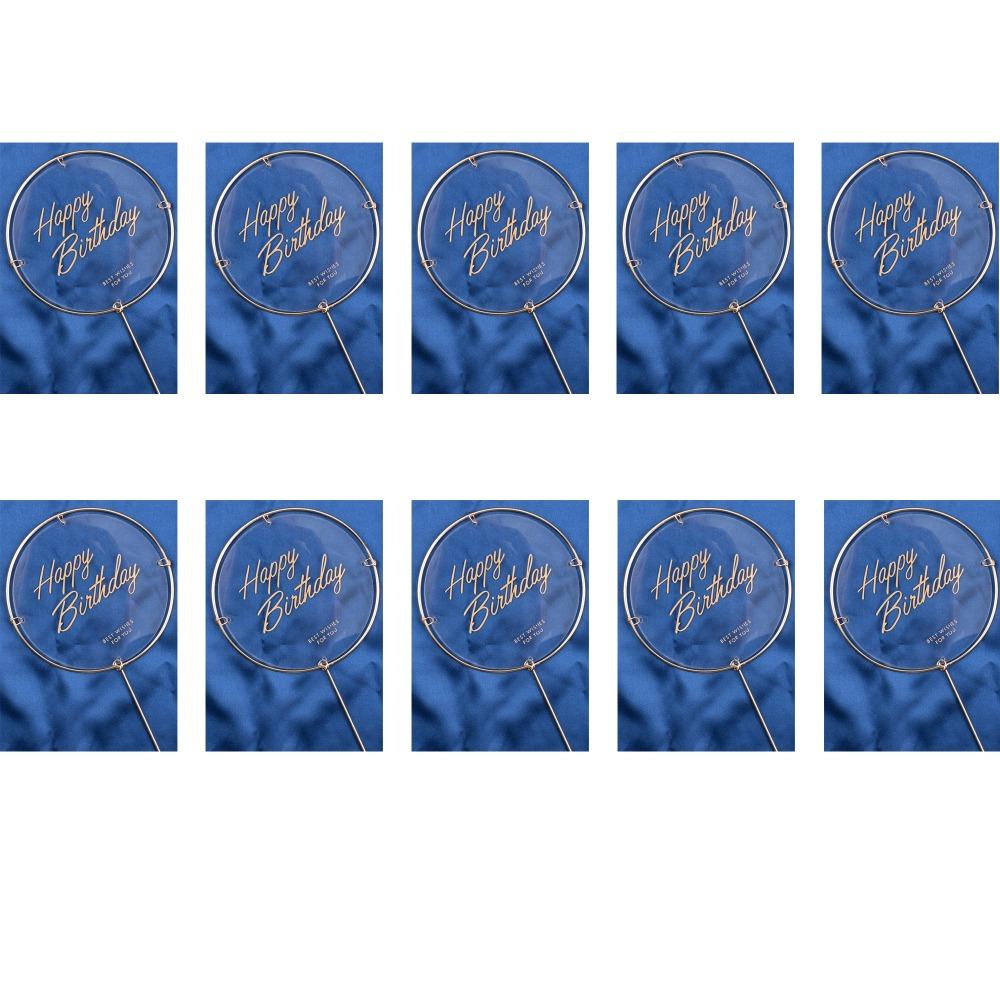 

10Pcs Acrylic English Alphabet Cake Card Clear Cake Insert Card Cake Flag Cake чистый