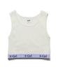Logo and Stripe Tank Size S Top, 105242013024, White,