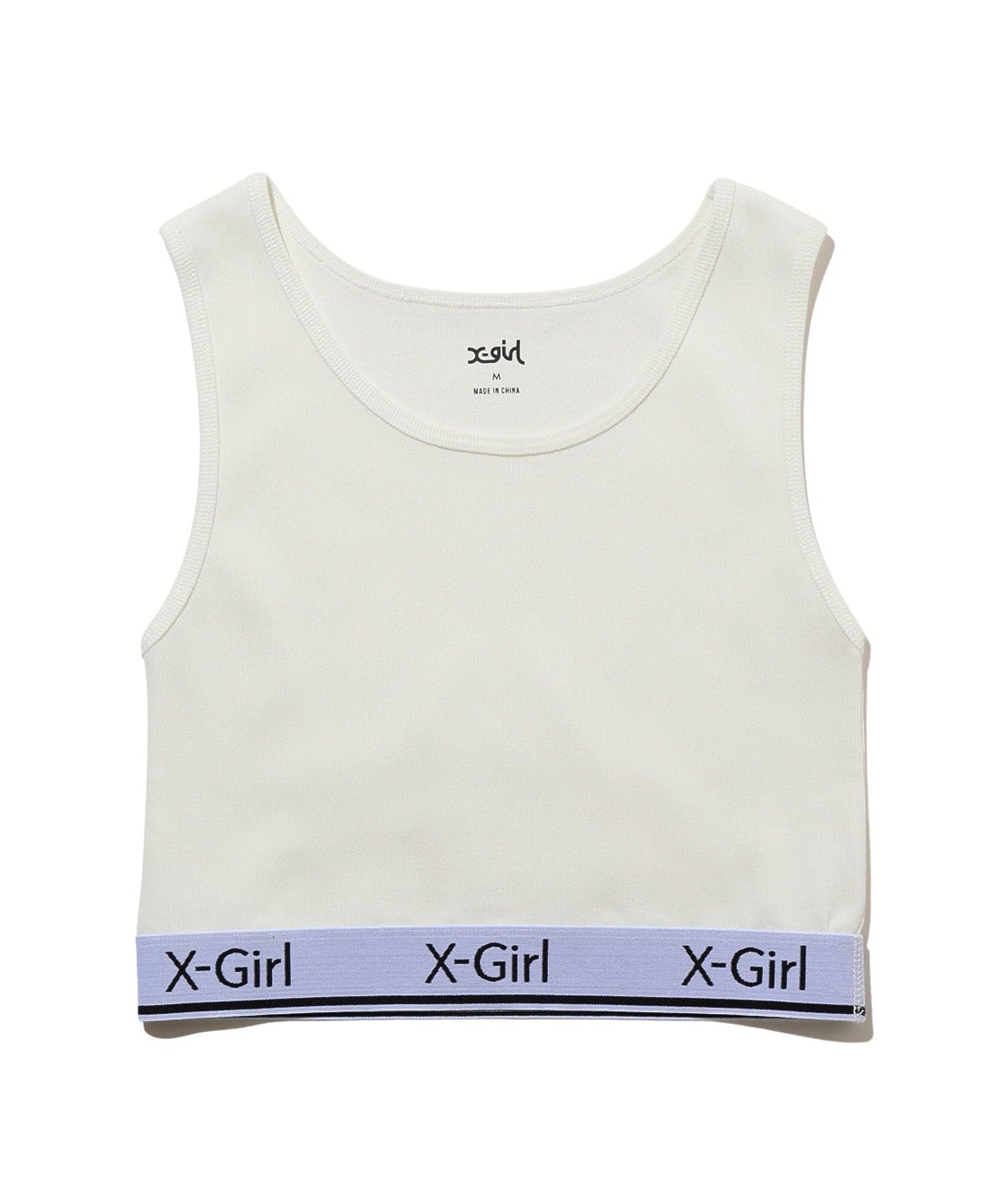 

Logo and Stripe Tank Size S X-girl Top, 105242013024, White, білий