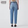 Teenie Weenie 2025 Summer Women's Patchwork Tapered Jeans