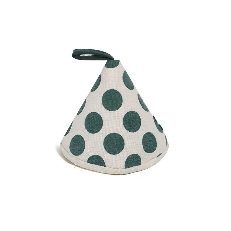 1pc Heat-Resistant Sleeve Triangular Heat-Resistant Cap Thickened Cotton Fabric Kitchen Easy-Clean Household Pot Holder