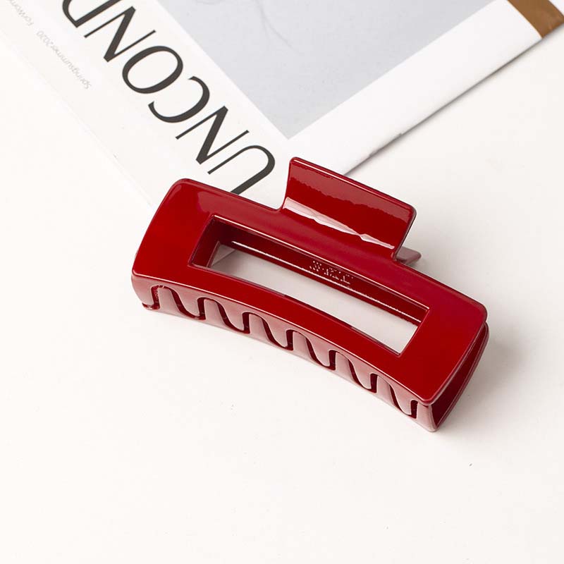 Korean Acrylic Red Geometric Hair Claw for Women Fashion Small Large Square Hair Crabs Clip Hair Clamps Hair Accessories